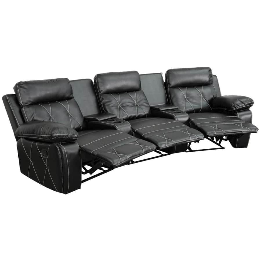 Flash Furniture Reel Comfort Series 3-Seat Curved Reclining Theater Seating Unit for $936 Flash Furniture Reel Comfort Series 3-Seat Curved Reclining Theater Seating Unit for $936