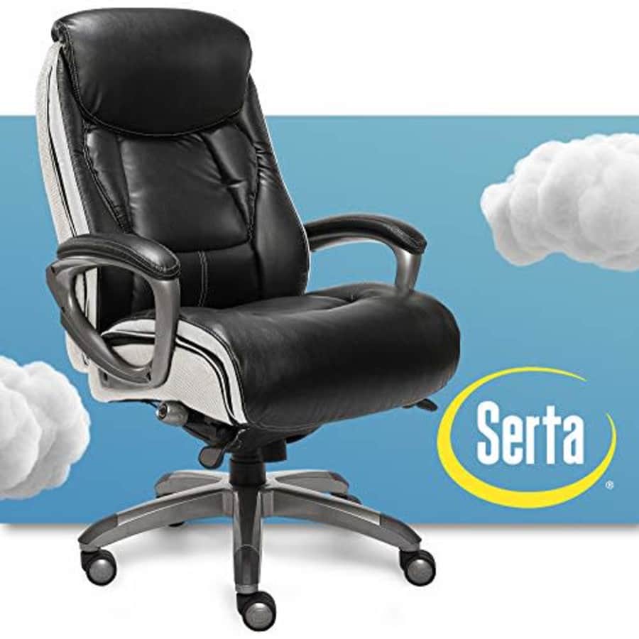 Serta Executive Office Chair with Smart Layers Technology, Leather and Mesh Ergonomic Computer for $285 Serta Executive Office Chair with Smart Layers Technology, Leather and Mesh Ergonomic Computer for $285