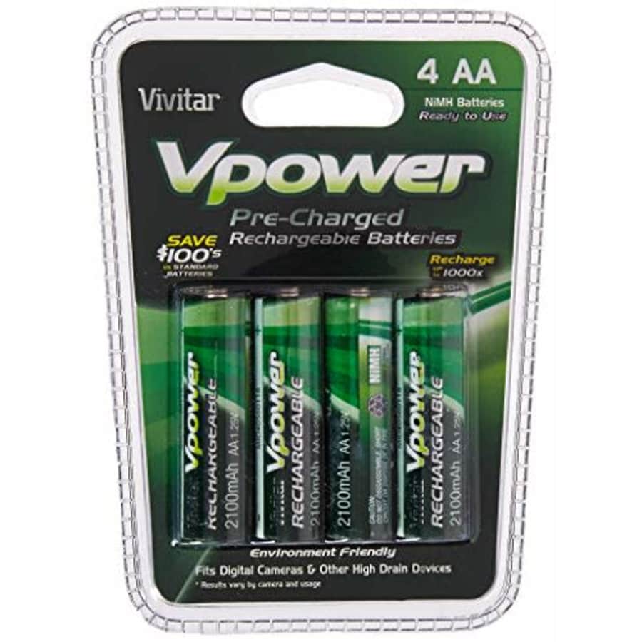 Vivitar Ni-MH 4 AA Batteries (VIV-P4AA-2100) for $13