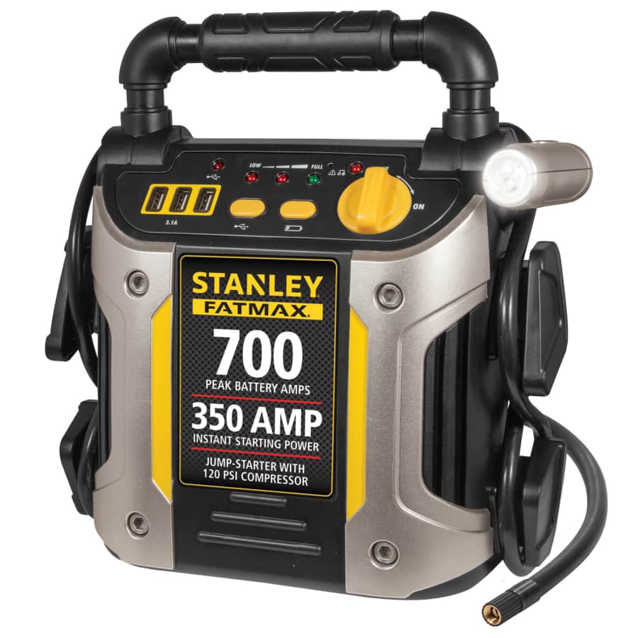 Stanley Tools Stanley Fatmax 350/700A Jump Starter / Air Compressor for $37