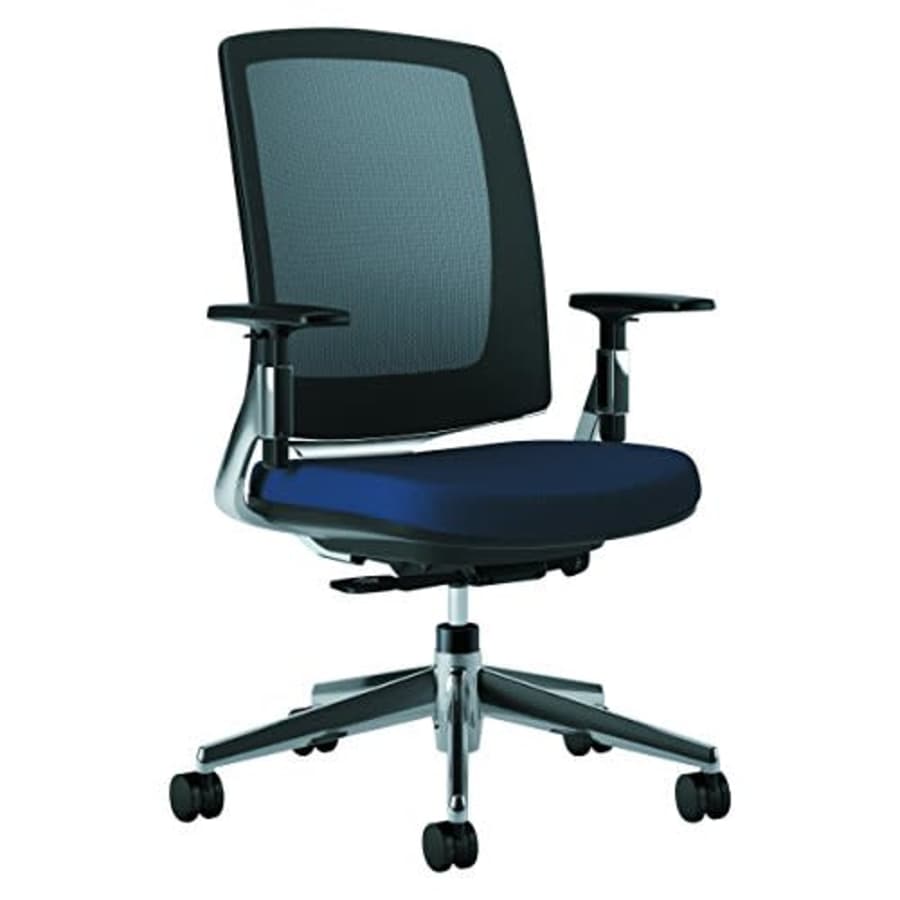 HON Lota Mid-Back Office Chair - Mesh Back Computer Chair for Office or Computer Desk, Navy/Black for $410