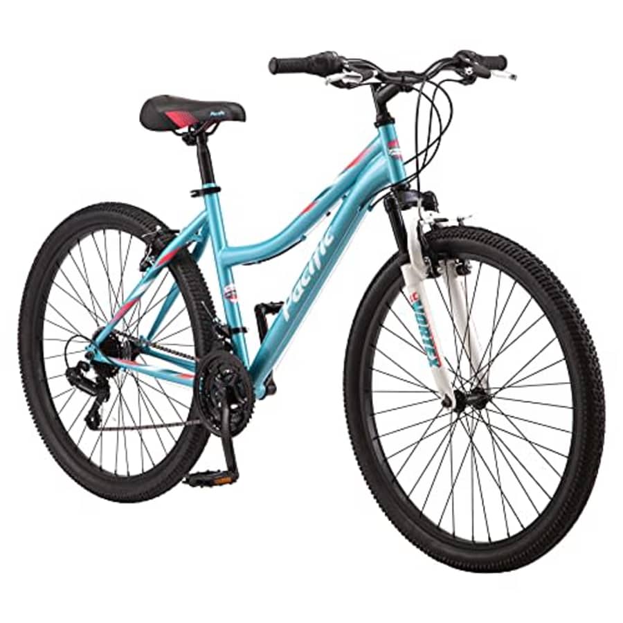 Pacific Design Pacific Cavern Womens Mountain Bike, 26-Inch Wheels, 21-Speed Twist Shifters, 17.5-Inch Steel for $200
