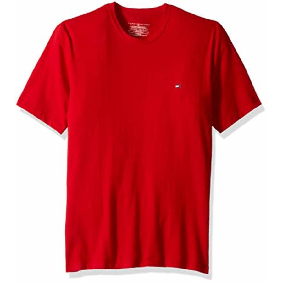 Tommy Hilfiger Men's Cotton Air Crew Neck T-Shirt, Mahogany, Medium for $24 Tommy Hilfiger Men's Cotton Air Crew Neck T-Shirt, Mahogany, Medium for $24