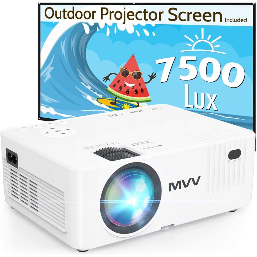 MVV Mini Portable Projector w/ Screen for $51