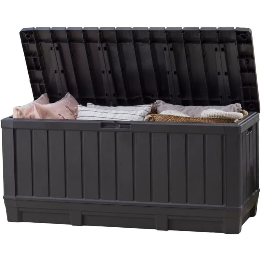 Keter Kentwood 90-Gallon Resin Deck Box: $80 Keter Kentwood 90-Gallon Resin Deck Box: $80