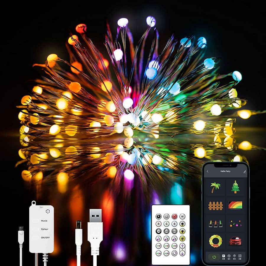 Serzase Smart LED 33-ft. String Lights for $10