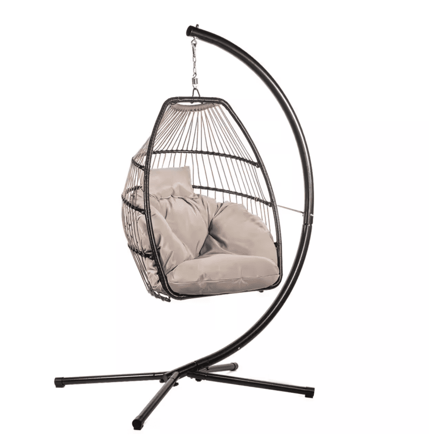 Barton Egg-Shaped Patio Swing Chair w/ Cushion for $154 Barton Egg-Shaped Patio Swing Chair w/ Cushion for $154