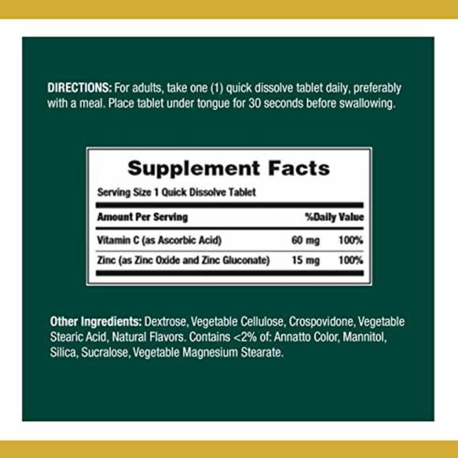 Nature's Bounty Vitamin C + Zinc Tablets by Natures Bounty. Vitamin C is a leading immune support vitamin.*. 60 for $9