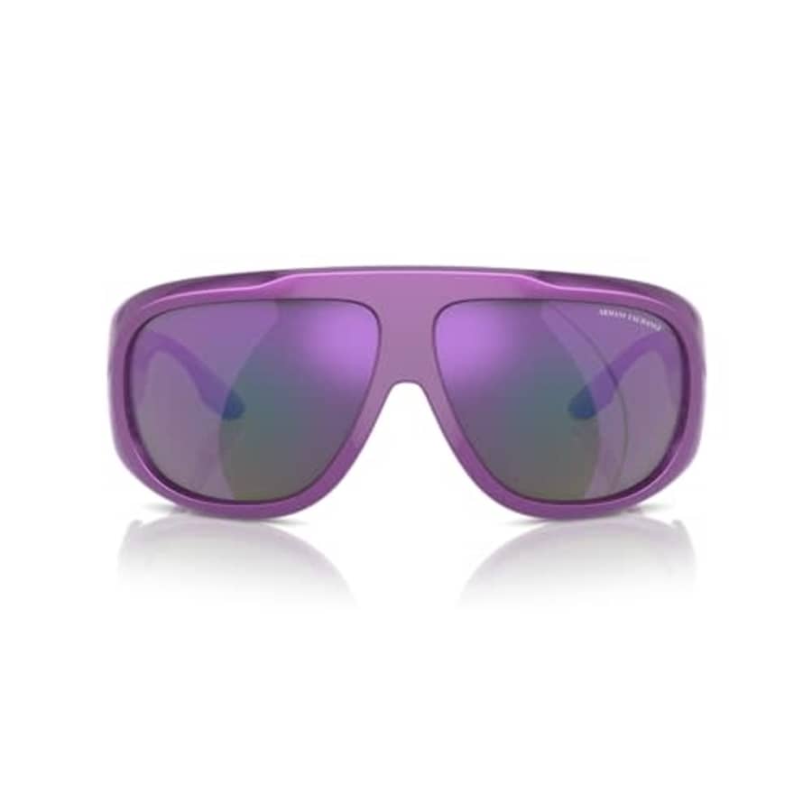 Oakley A|X ARMANI EXCHANGE Men's AX4143SU Universal Fit Aviator Sunglasses, Metalized Purple/Grey Mirrored for $60 Oakley A|X ARMANI EXCHANGE Men's AX4143SU Universal Fit Aviator Sunglasses, Metalized Purple/Grey Mirrored for $60
