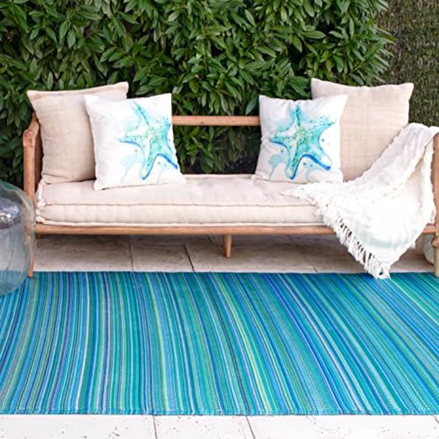Fab Habitat Outdoor Rug - Waterproof, Fade Resistant, Crease-Free - Premium Recycled Plastic - for $127