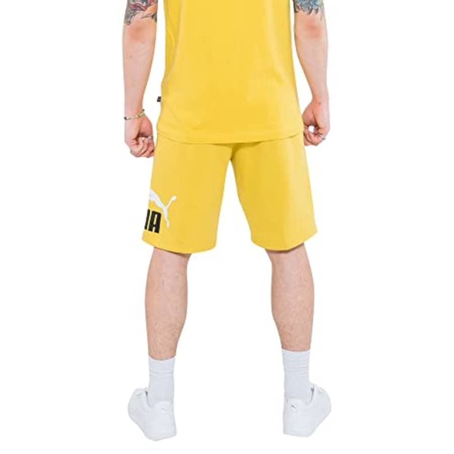 PUMA Men's Big Logo 10" Shorts, Bamboo, Small for $24