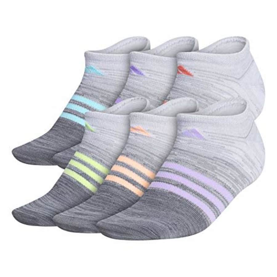 adidas Superlite No Show Socks (6-Pair),White - Clear Onix Space Dye/Grey - Clear Onix Space D,M for $26 adidas Superlite No Show Socks (6-Pair),White - Clear Onix Space Dye/Grey - Clear Onix Space D,M for $26