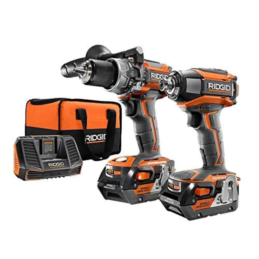 Ridgid 18-Volt Gen5X Lithium-Ion Cordless Brushless Hammer Drill and Impact Driver Combo Kit with for $289