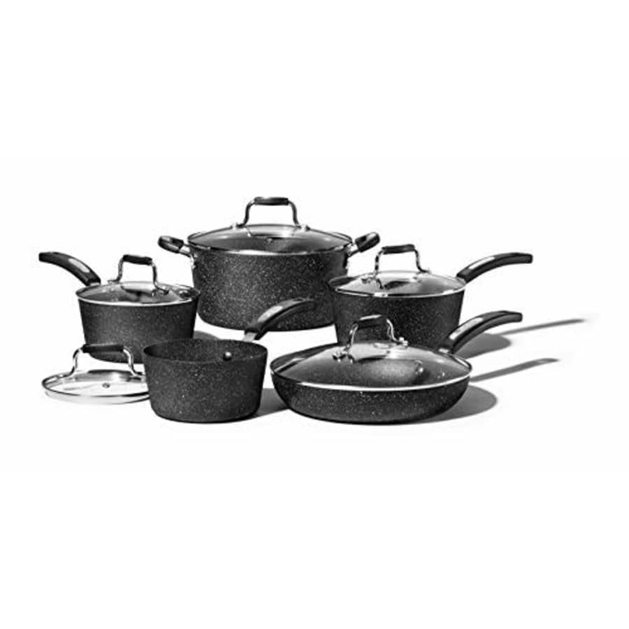 Starfrit Rock 10 Piece Cookware Set, Black for $163
