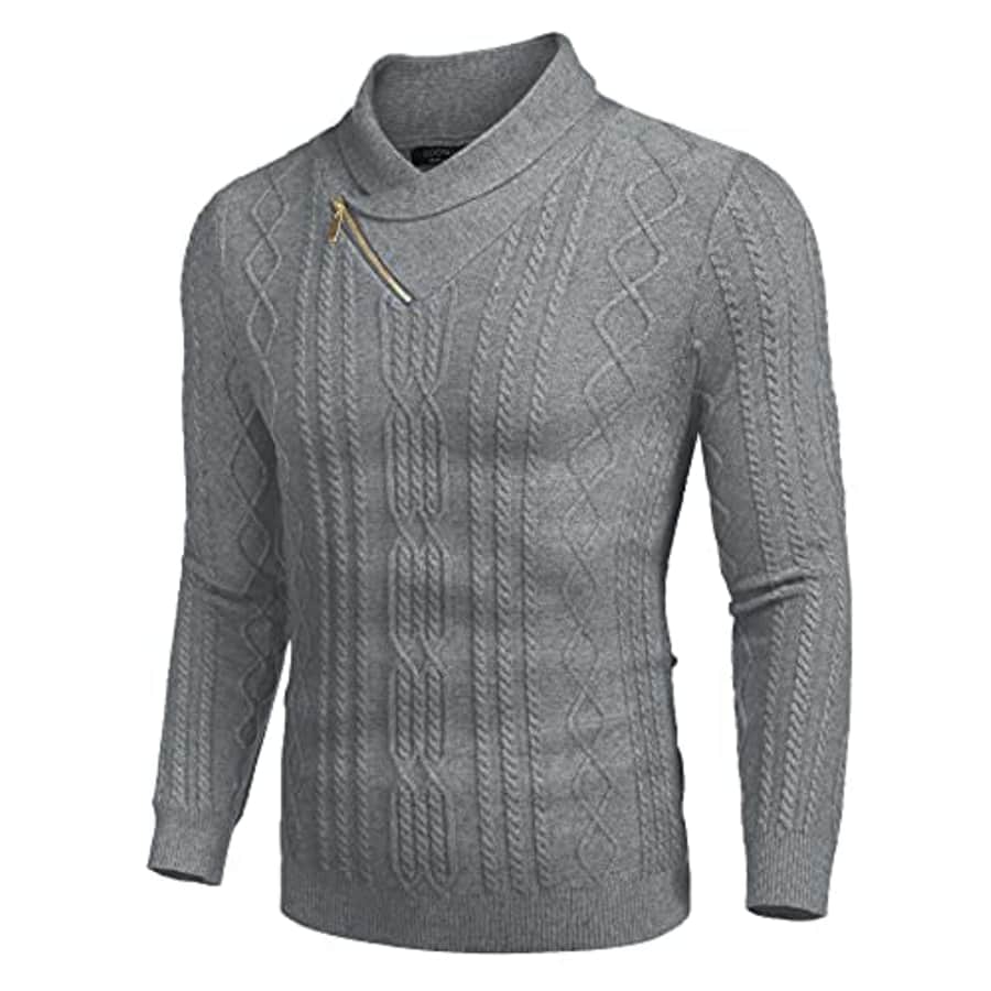 Coofandy Men's Shawl Collar Sweater for $16