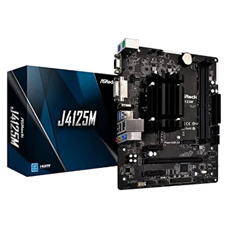 ASRock J4125M Intel Quad-Core Processor J4125 (Up to 2.7 GHz) Motherboard for $106