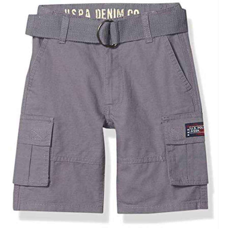 U.S. Polo Assn. US Polo Assn Boys Shorts, Washed Cargo Charcoal, 5 for $16