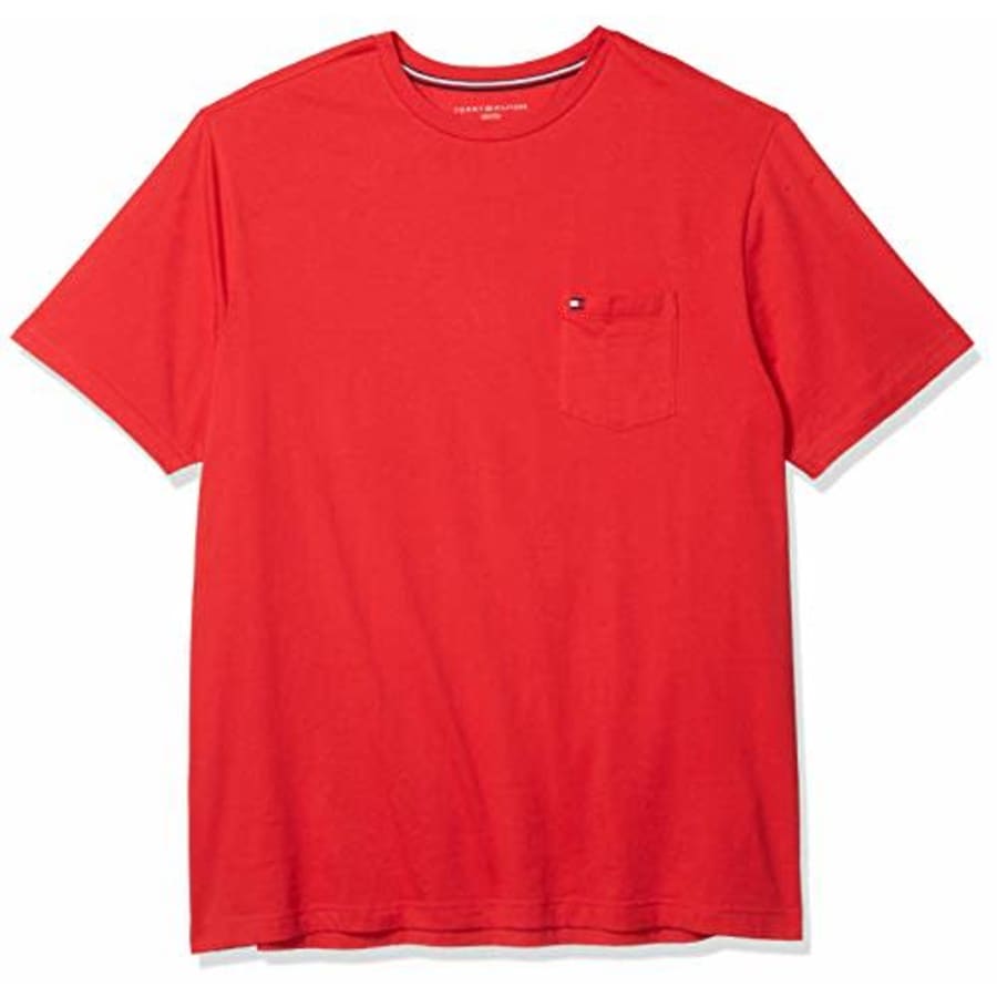 Tommy Hilfiger Men's Big & Tall Big and Tall T Shirt with Pocket, Red Alert, L-TL for $35 Tommy Hilfiger Men's Big & Tall Big and Tall T Shirt with Pocket, Red Alert, L-TL for $35