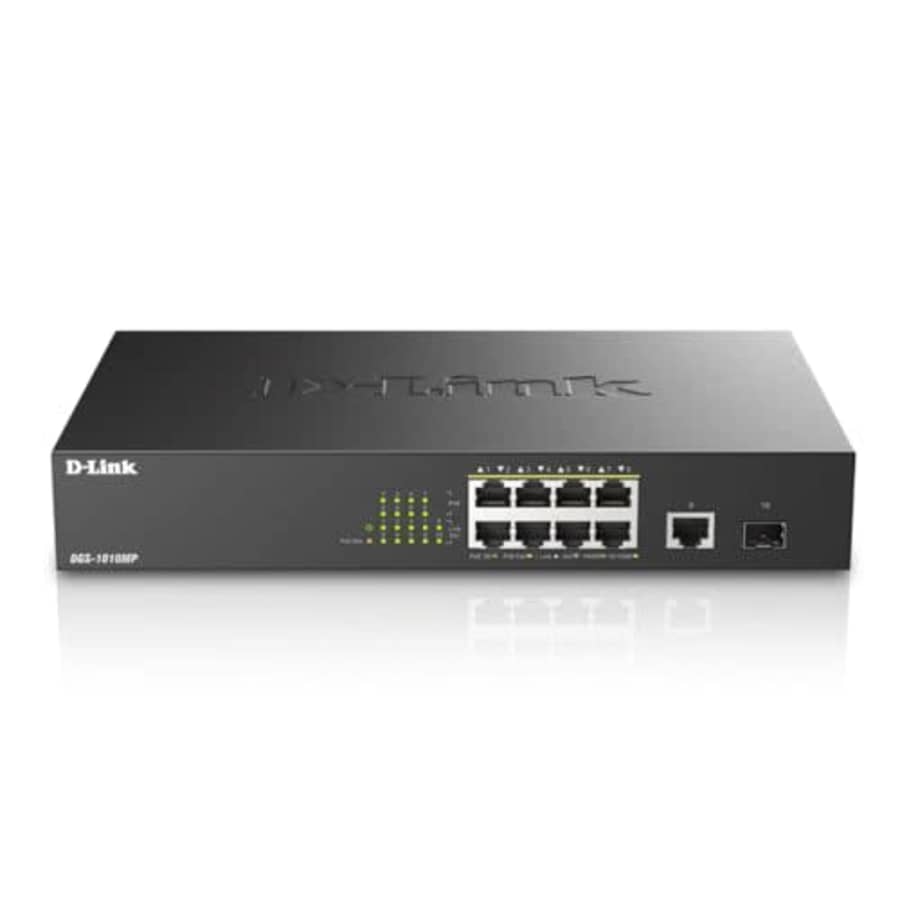 D-Link PoE Switch, 8 10 Port Unmanaged w/ 1 Gigabit Ethernet Port & 1 SFP Uplink Port, 125W PoE for $152 D-Link PoE Switch, 8 10 Port Unmanaged w/ 1 Gigabit Ethernet Port & 1 SFP Uplink Port, 125W PoE for $152