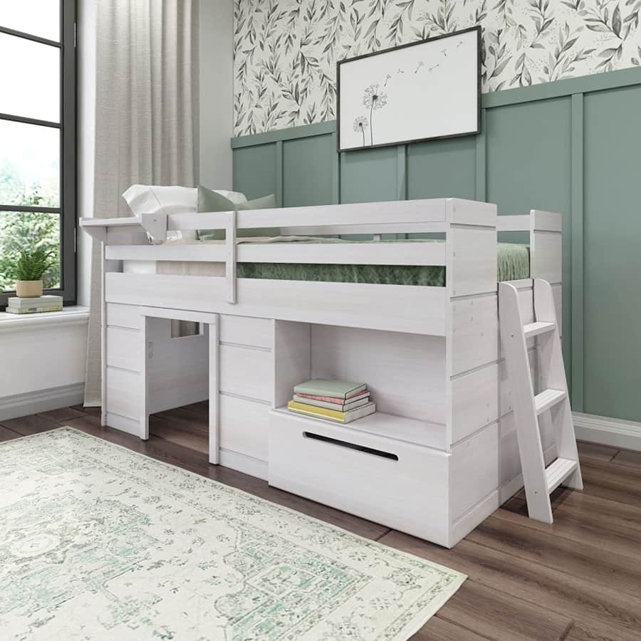 Max & Lily Low Loft Twin Bed Frame for $450