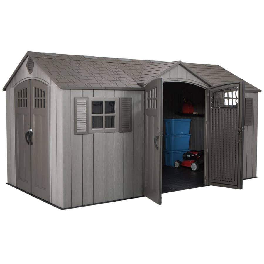 Lifetime 15x8-Foot Rough Cut Dual-Entry Outdoor Storage Shed for $1,899 for members