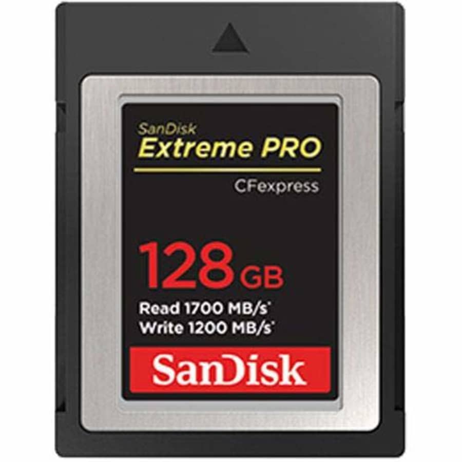 SanDisk 128GB Extreme PRO CFexpress Card Type B, 1700MB/s Read, 1200MB/s Write for $130 SanDisk 128GB Extreme PRO CFexpress Card Type B, 1700MB/s Read, 1200MB/s Write for $130