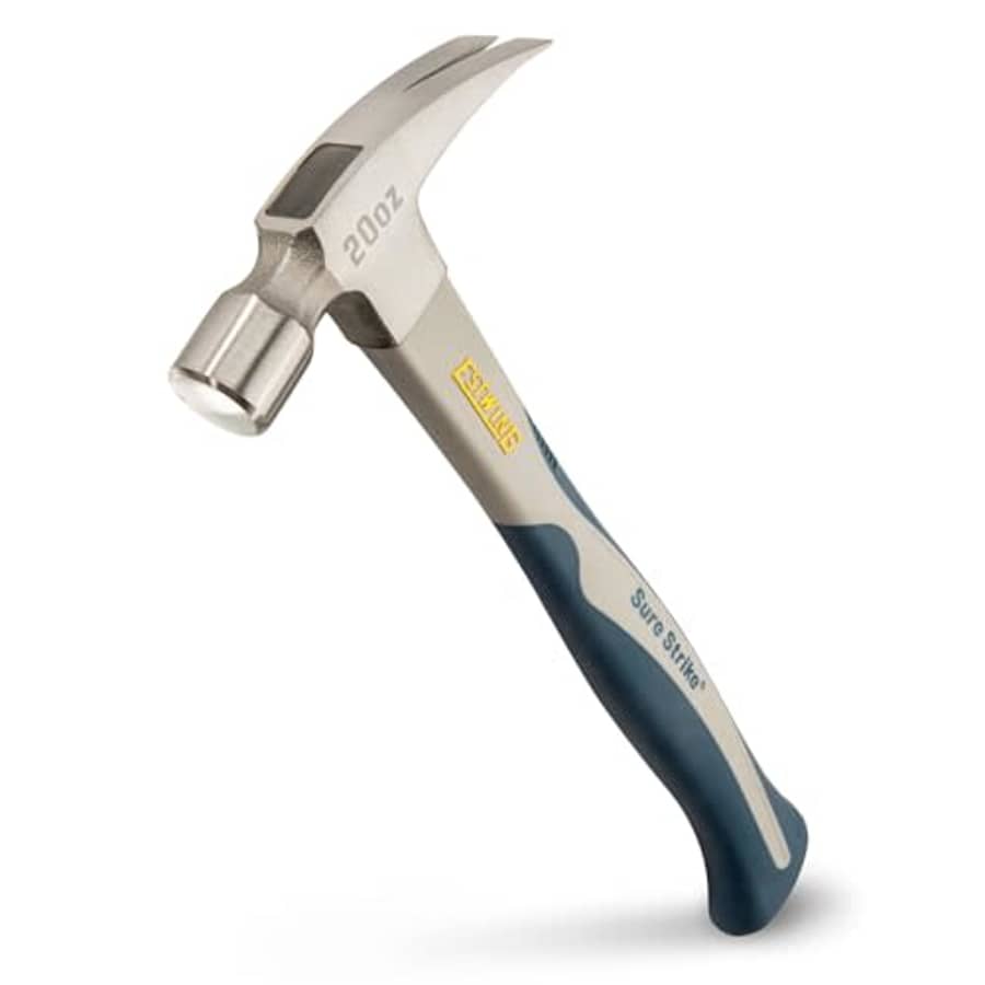 ESTWING Sure Strike Hammer - 20 oz Rip Claw Hammer with Smooth Face & Carbon Fiber Handle - SSCF20S for $16 ESTWING Sure Strike Hammer - 20 oz Rip Claw Hammer with Smooth Face & Carbon Fiber Handle - SSCF20S for $16