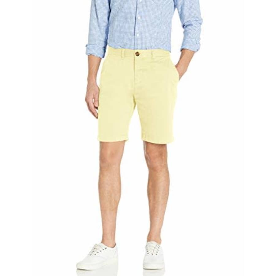 Tommy Hilfiger Men's Casual Stretch Chino Shorts, Wax Yellow, 32 for $30 Tommy Hilfiger Men's Casual Stretch Chino Shorts, Wax Yellow, 32 for $30