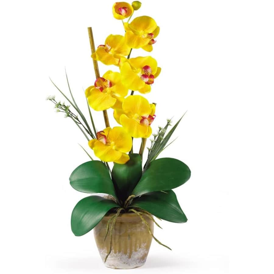 Nearly Natural Silk Orchid Arrangement for $36