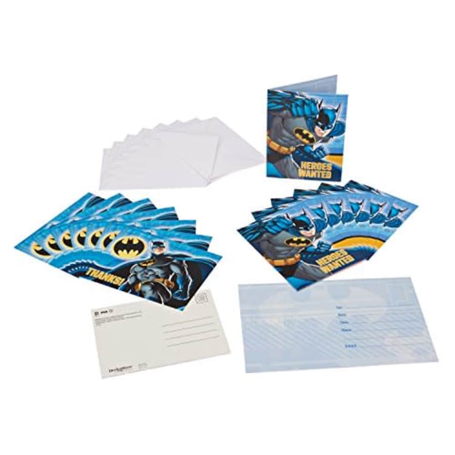 American Greetings Batman Party Supplies, Invitation and Thank You Card Bundle (8-Count) for $1