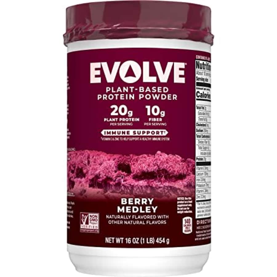Evolve Protein Powder, Berry Medley, 20g Protein, 1 Pound for $21