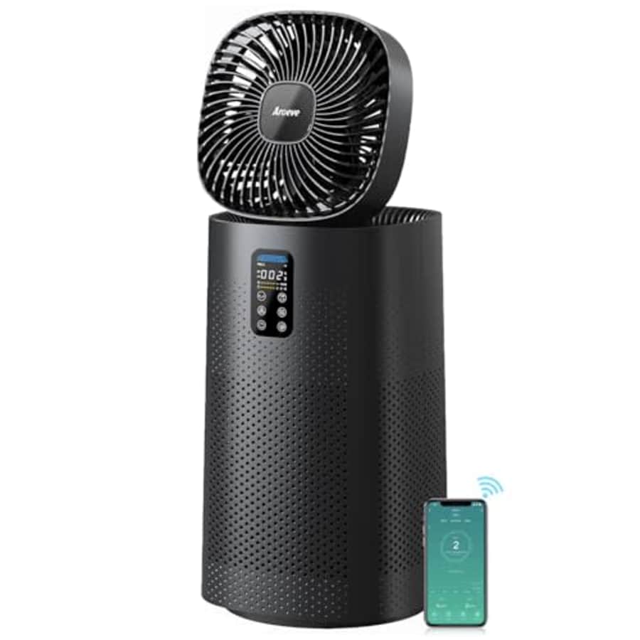 AROEVE Air Purifiers Fan for Home Large Room With 2-In-1 Air Circulator System And Smart WIFI for $120