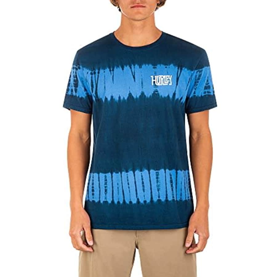 Hurley Men's Everyday Washed Graphic T-Shirt, Armory Navy/Rift Blue, Large for $39