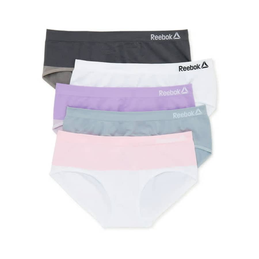 Reebok Girls' Seamless Hipsters 5-Pack for $5