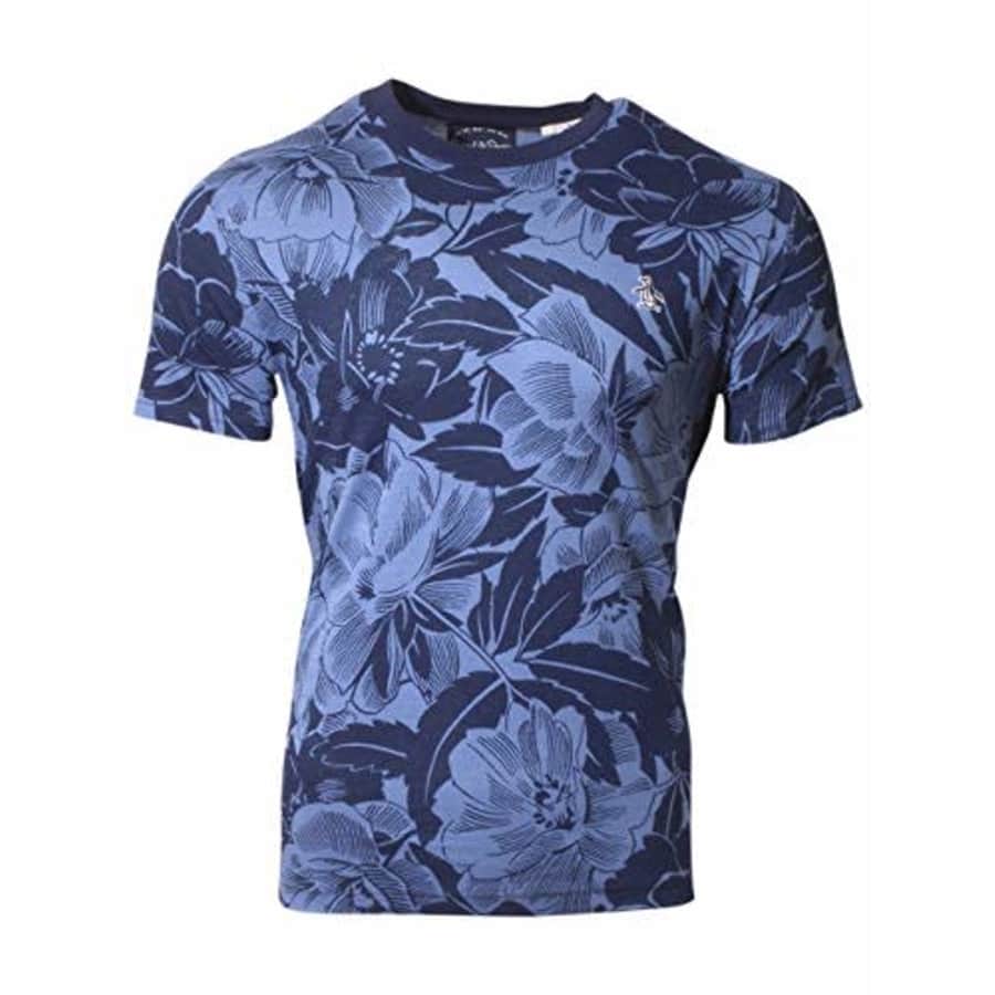 Original Penguin Men's Standard Floral Print Short Sleeve Fashion Tee Shirt, Dark Sapphire, Medium for $25 Original Penguin Men's Standard Floral Print Short Sleeve Fashion Tee Shirt, Dark Sapphire, Medium for $25