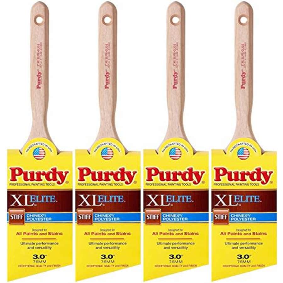 Purdy 144152330 XL Series Glide Angular Trim Paint Brush, 3 inch - 4 Pack for $94