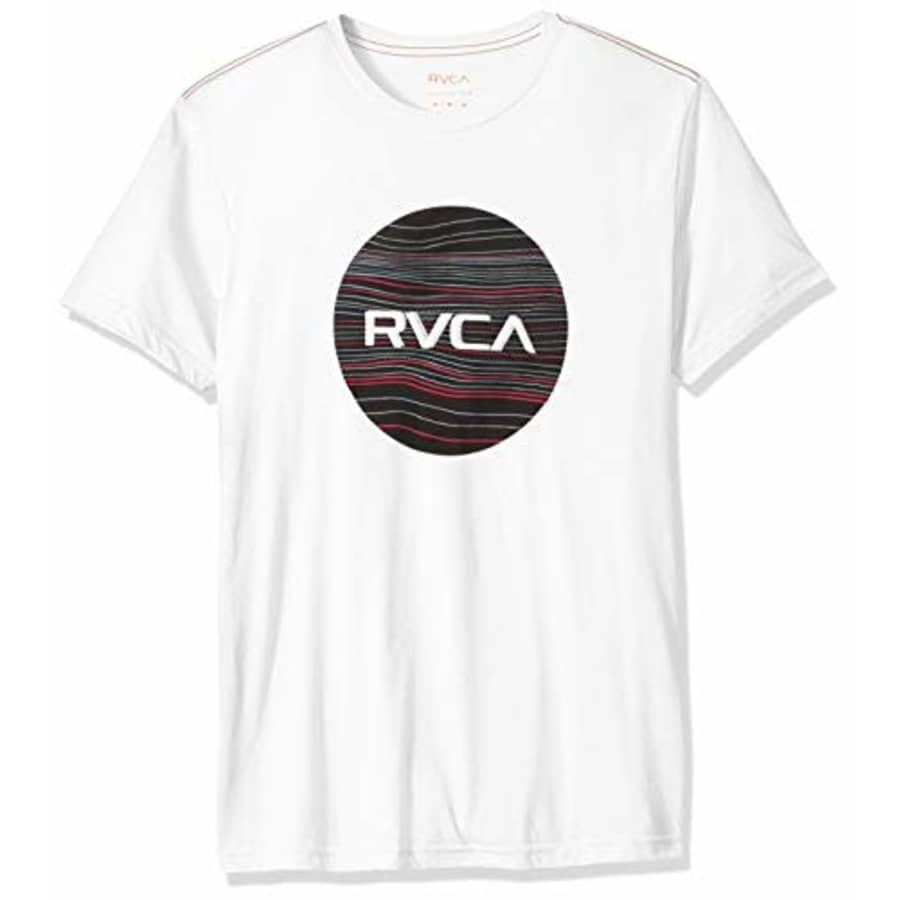 RVCA Men's Motors Fill Short Sleeve T-Shirt, Antique/White, S for $17