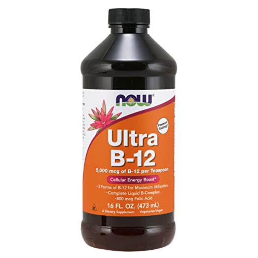 Now Foods NOW Supplements, Ultra B-12, Liquid, 800 mcg Folic Acid, Cellular Energy Production*, 16-Ounce for $28 Now Foods NOW Supplements, Ultra B-12, Liquid, 800 mcg Folic Acid, Cellular Energy Production*, 16-Ounce for $28
