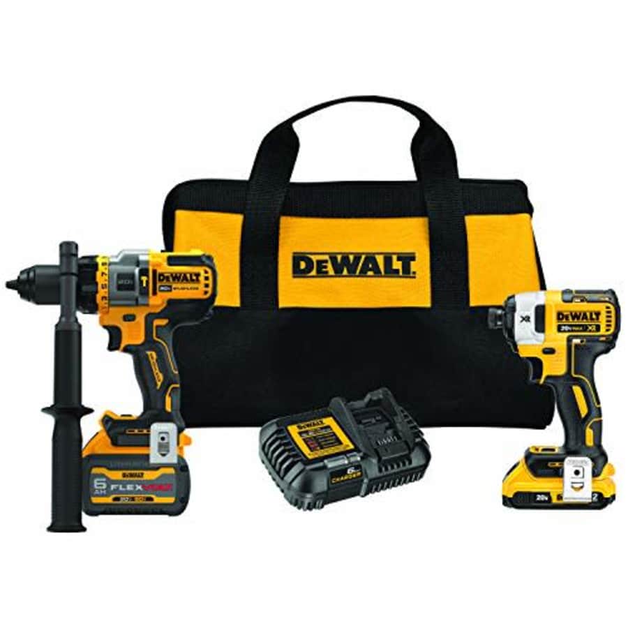 DEWALT FLEXVOLT ADVANTAGE 20V MAX Combo Kit with Hammer Drill & Impact Driver, 6.0-Ah, 2-Tool for $340
