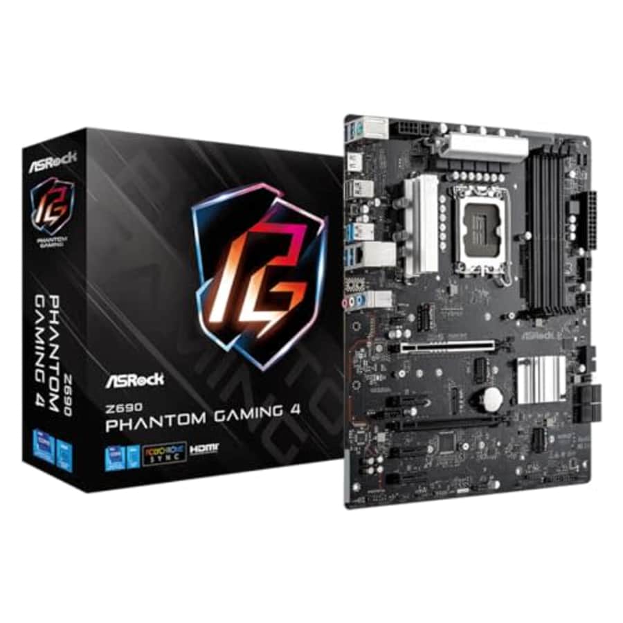 ASRock Z690 Phantom Gaming 4 LGA 1700 Intel Z690 SATA 6Gb/s DDR4 ATX Intel Motherboard for $164