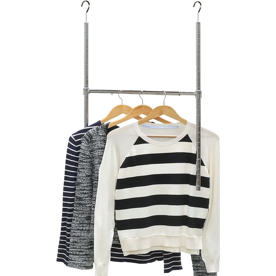 SimpleHouseware Adjustable Closet Hanging Rod for $17