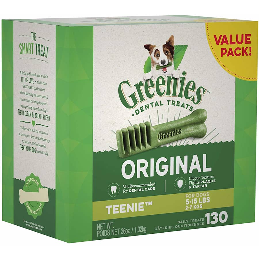 Greenies Original Teenie Natural Dental Dog Treats for $7