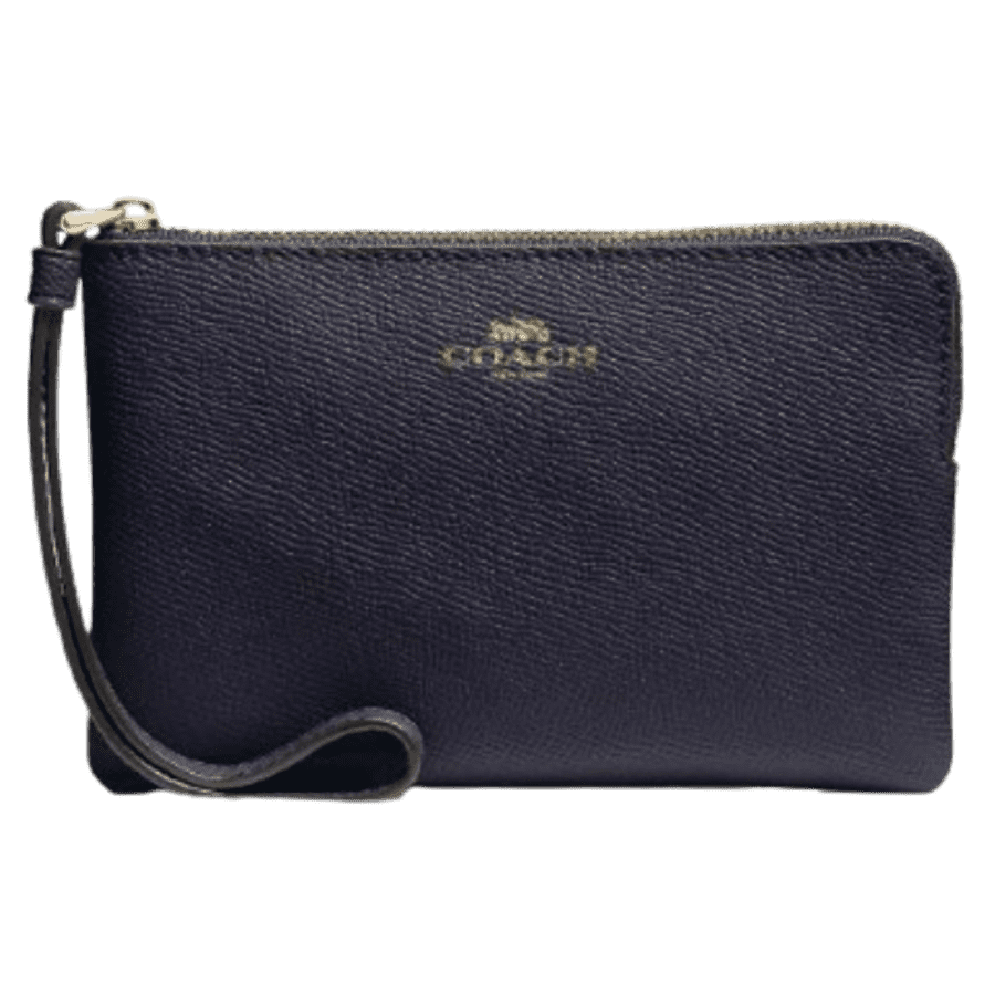 Coach Outlet Corner Zip Wristlet for $30 in cart