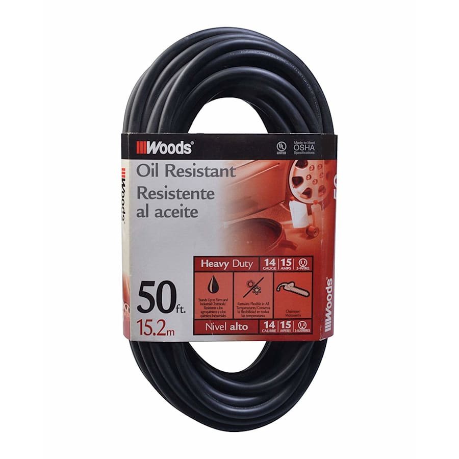 Woods 50-Foot Heavy Duty All- Weather Extension Cord for $17