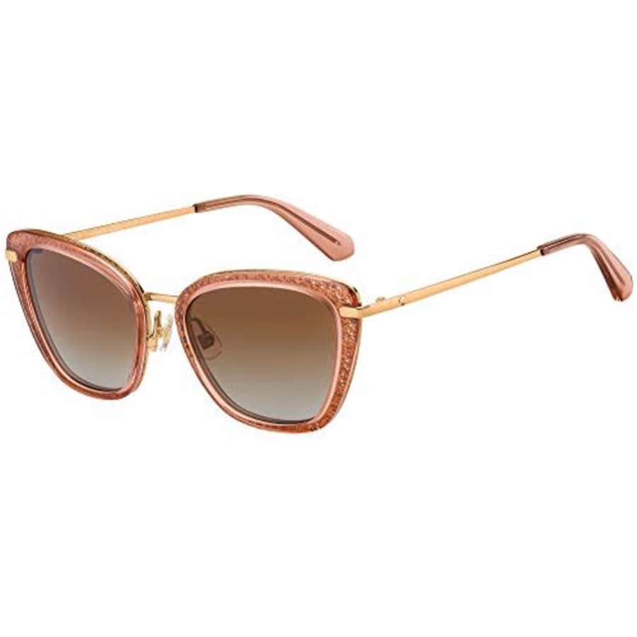Kate Spade New York Women's Thelma/G/S Polarized Cat Eye Sunglasses, Pink, 53mm, 18mm for $101