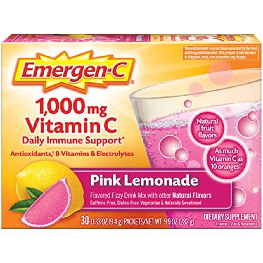 Emergen-C 1000mg Vitamin C Powder, with Antioxidants, B Vitamins and Electrolytes, Immunity for $10 Emergen-C 1000mg Vitamin C Powder, with Antioxidants, B Vitamins and Electrolytes, Immunity for $10