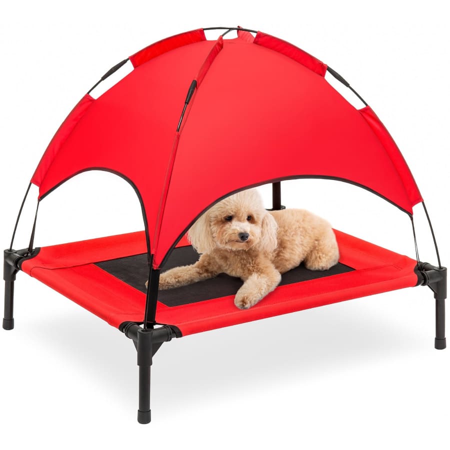 Best Choice Elevated Cooling Pet Bed w/ Canopy for $45