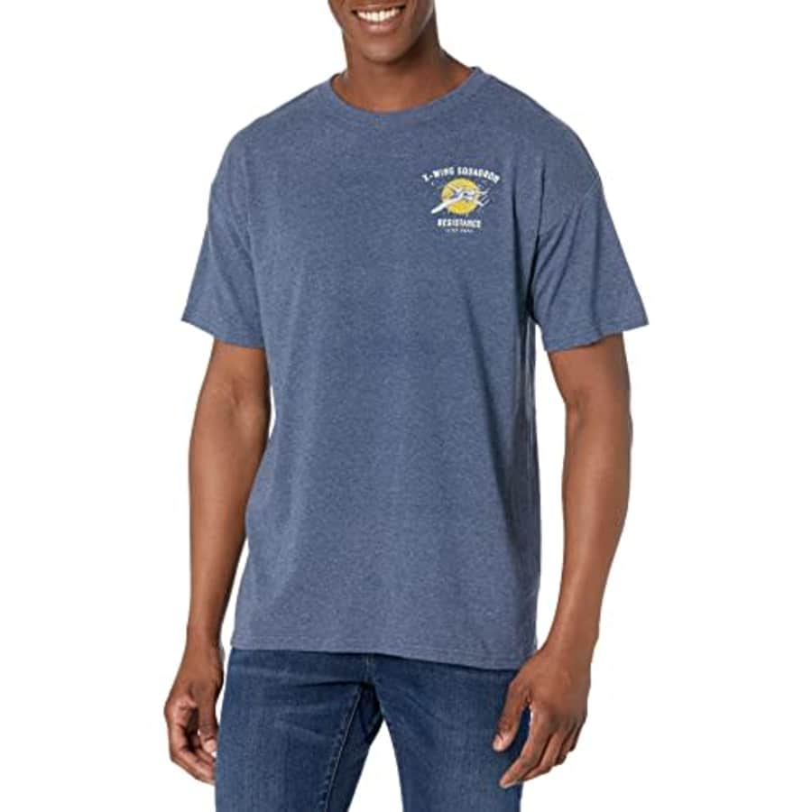 STAR WARS Men's The Rise of Skywalker X-Wing Squadron Badge T-Shirt - Navy Blue Heather - X Large for $16 STAR WARS Men's The Rise of Skywalker X-Wing Squadron Badge T-Shirt - Navy Blue Heather - X Large for $16