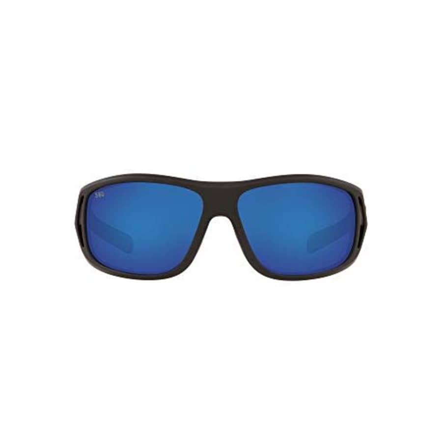 Costa Del Mar Men's Montauk Sunglasses, Matte Black Ultra/Grey Blue Mirrored Polarized-580G, 63 mm for $230