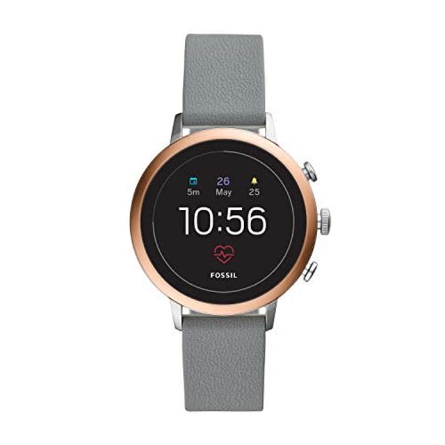 Fossil Women's Gen 4 Venture HR Heart Rate Stainless Steel and Silicone Touchscreen Smartwatch, for $224